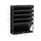 Mind Reader 5-Tier Vertical File Storage, Desktop Organizer, Wall Mount, Office, Plastic, Black